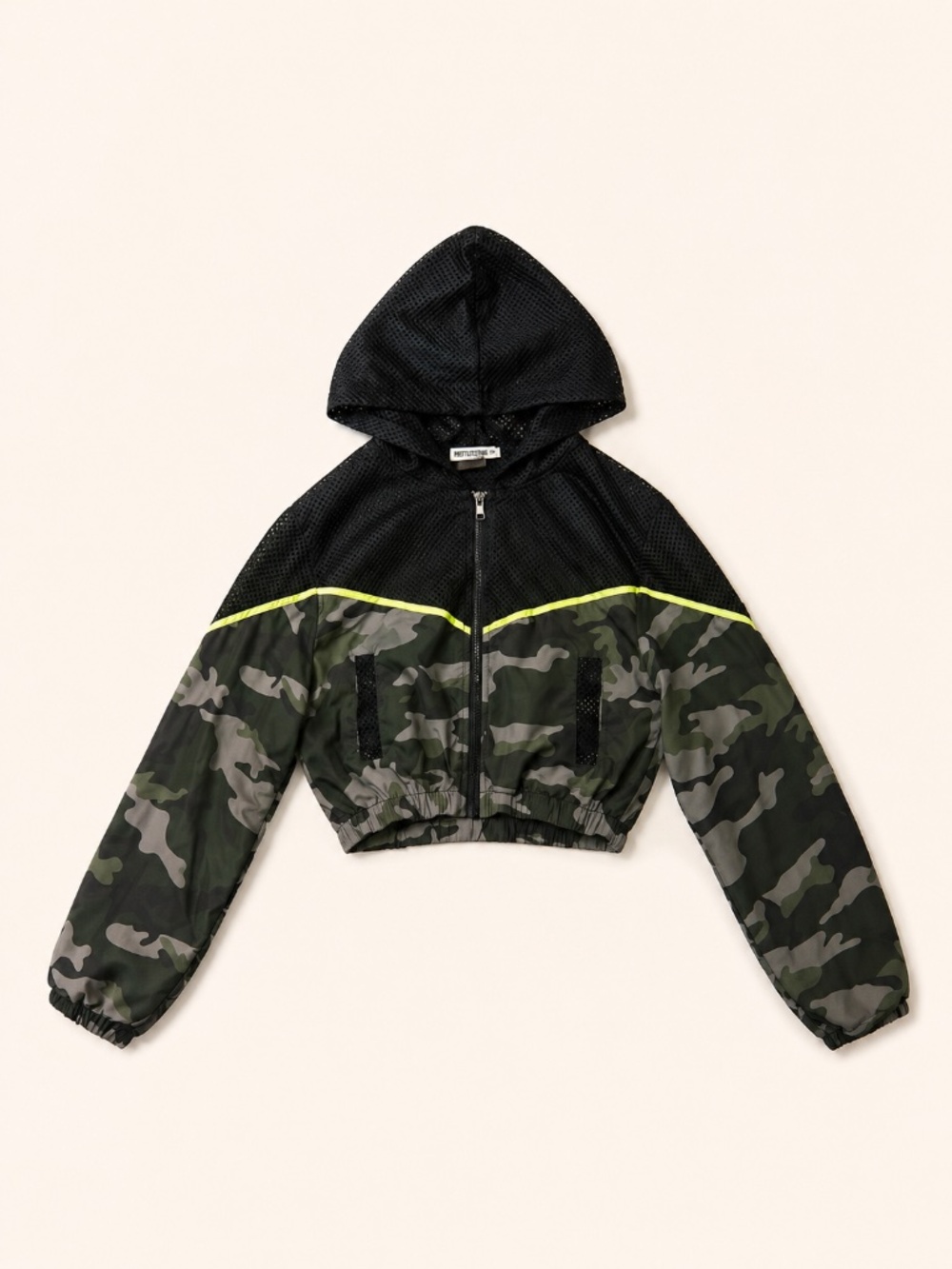 Forever 21 Cropped Camo Windbreaker – Size S 💚
